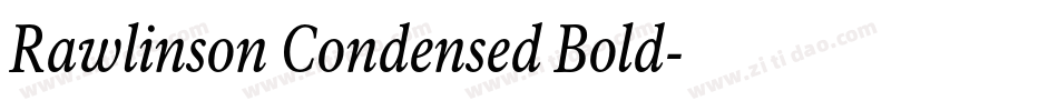 Rawlinson Condensed Bold字体转换